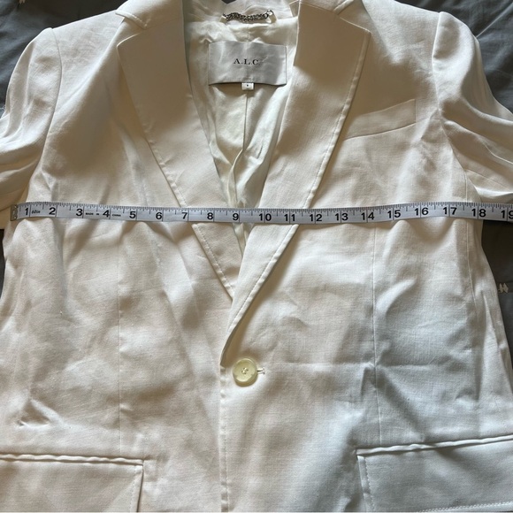 NWOT A.L.C. Women's Davin II Single-Breasted Blazer in White Size 8 - Picture 13 of 16